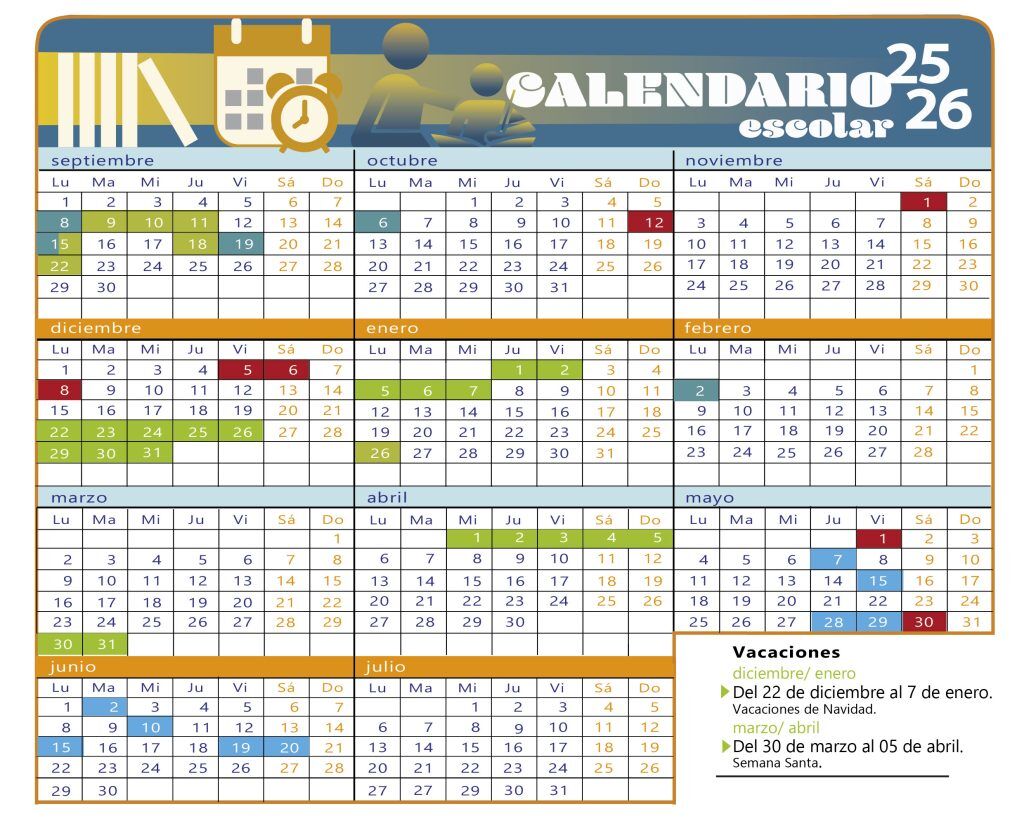 CALENDARIO ESCOLAR 2025-2026